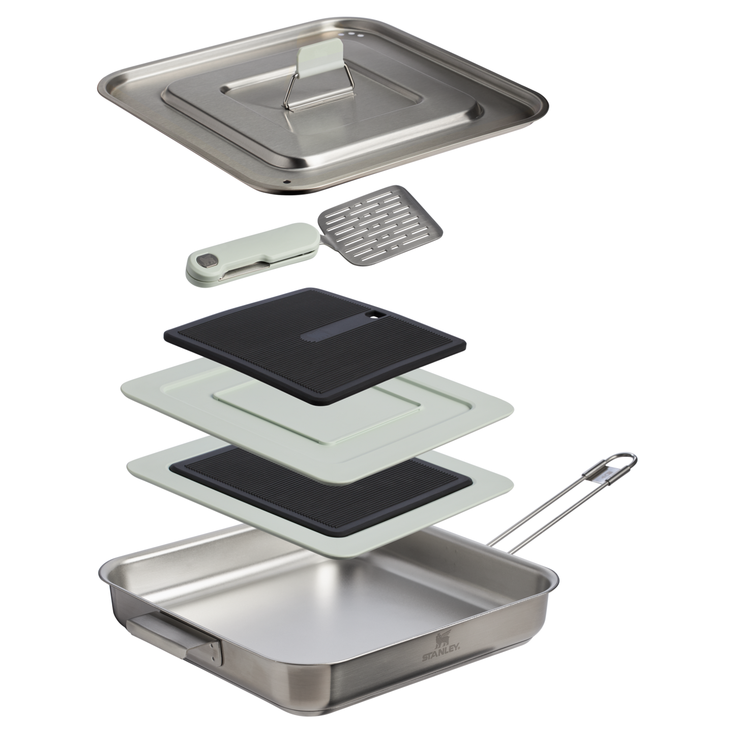 The Wildfare Pro Square Pan Cookset 5-piece set | 2 QT OP6