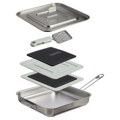 The Wildfare Pro Square Pan Cookset 5-piece set | 2 QT OP6